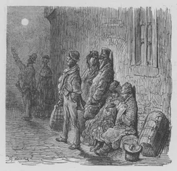 Fremde kommen am Vorabend des Derbys in London an